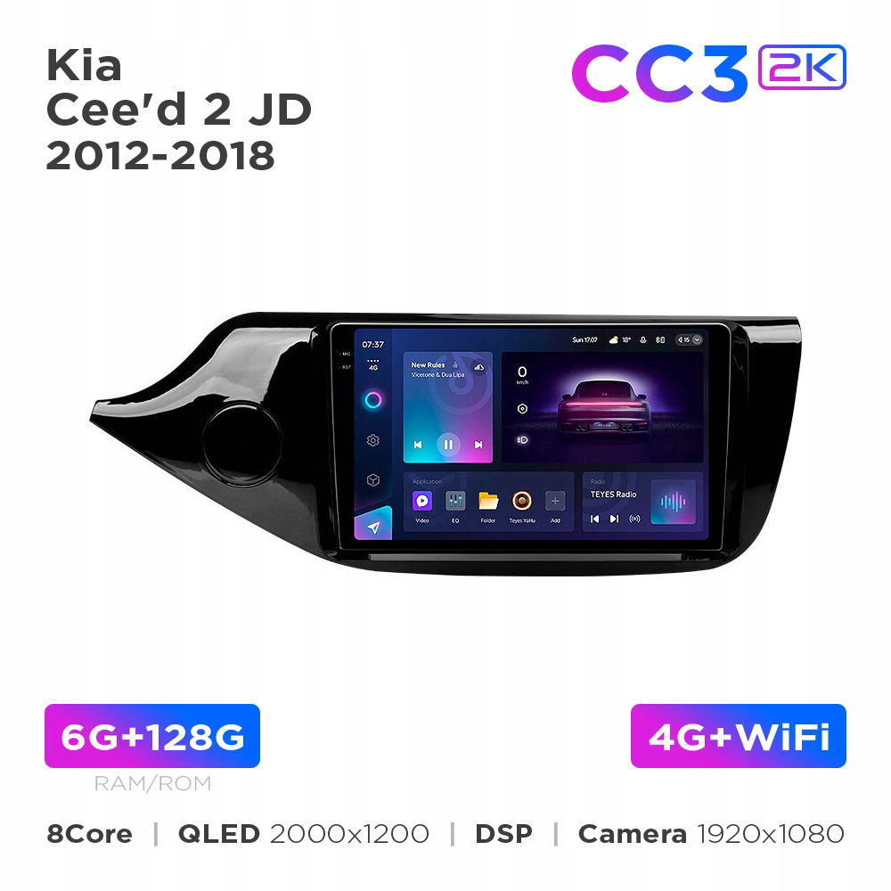 Teyes CC3 2k 6+128 Gb pre Kia Cee'd 2 Jd 2012-2018 9"