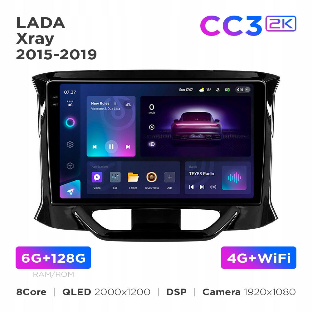 Teyes CC3 2k 6+128 Gb pre Lada Xray 2015-2019 9"