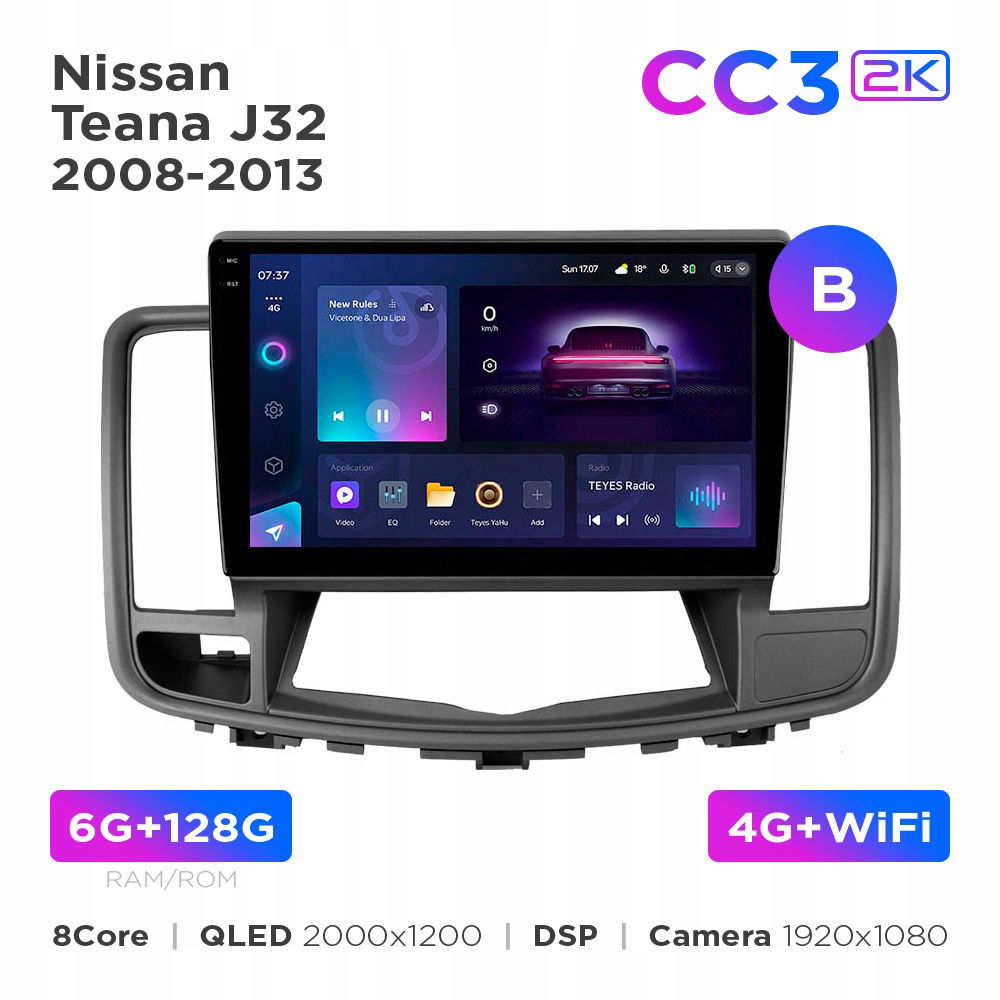 Teyes CC3 2k 6+128 Gb pre Nissan Teana J32 2008-2013 (b) 10"