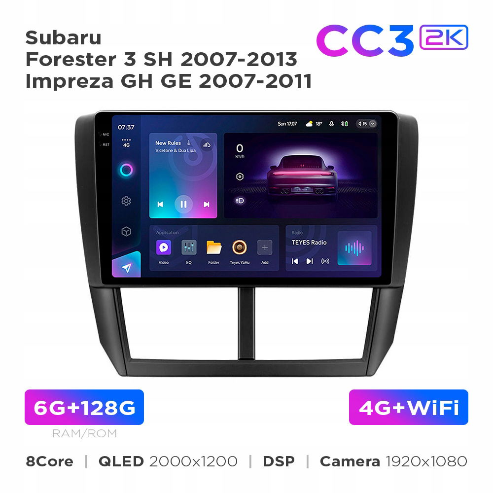 Teyes CC3 2k 6+128 Gb Subaru Forester, Impreza 2007-2013 9"