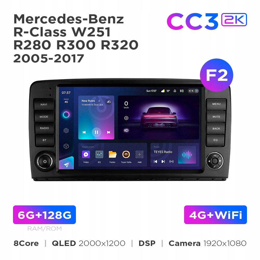 Teyes CC3 2k 6+128Gb Mercedes-Benz R-Class W251 2005-2017 (F2) 9"