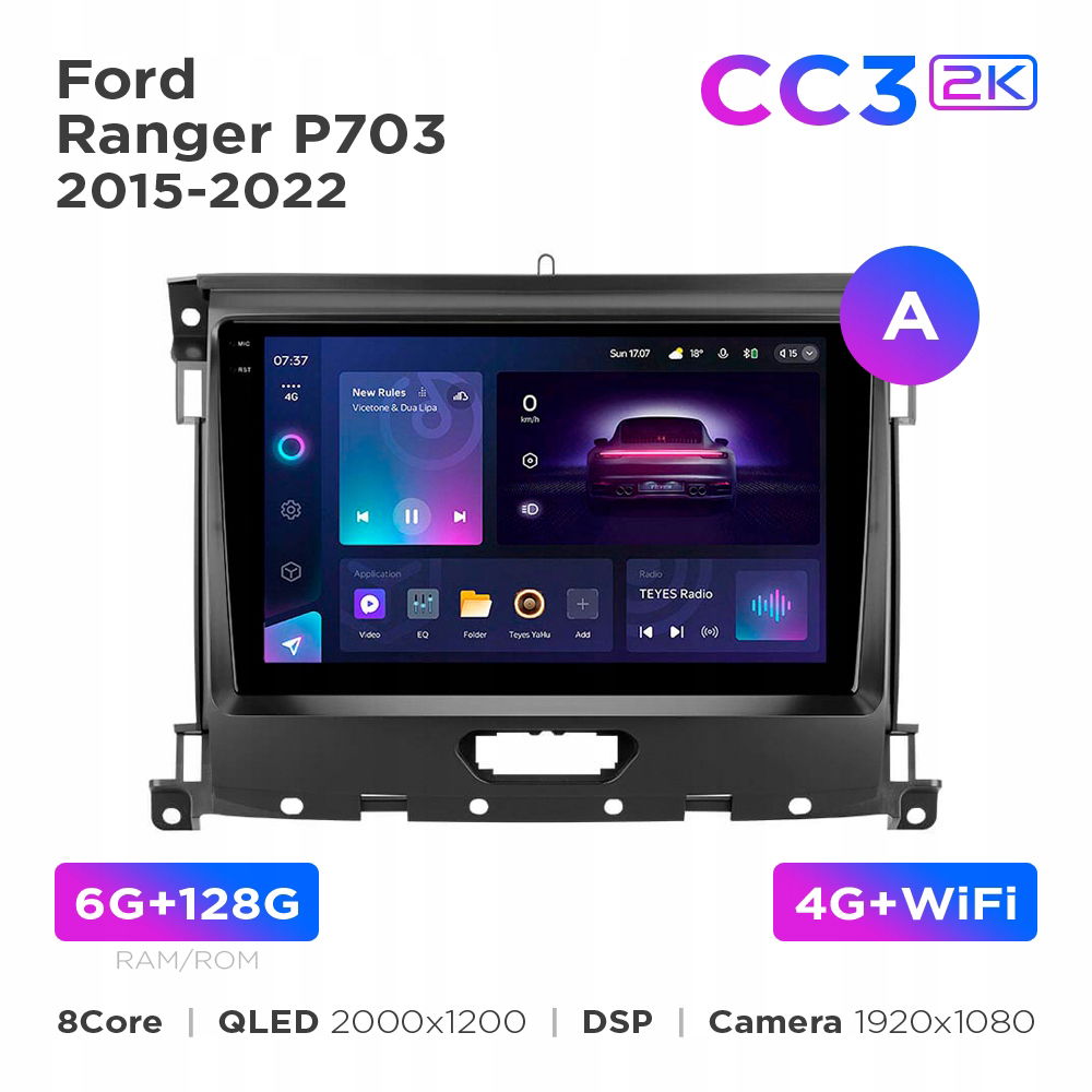 Teyes CC3 2k 6+128Gb pre Ford Ranger P703 2015-2022 (a) 9"