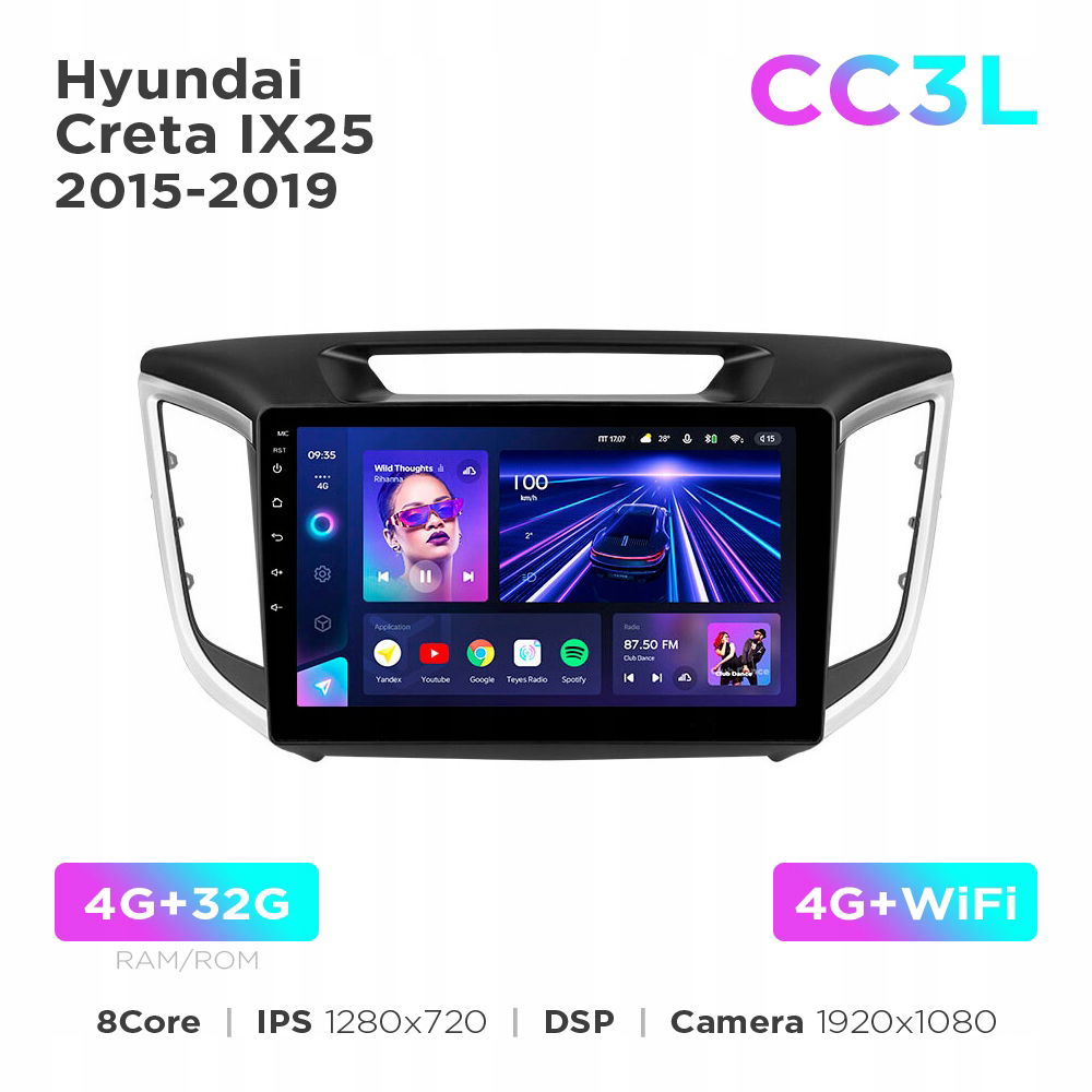 Teyes CC3L 4+32 Gb 10" Hyundai Creta IX25 2015-2019