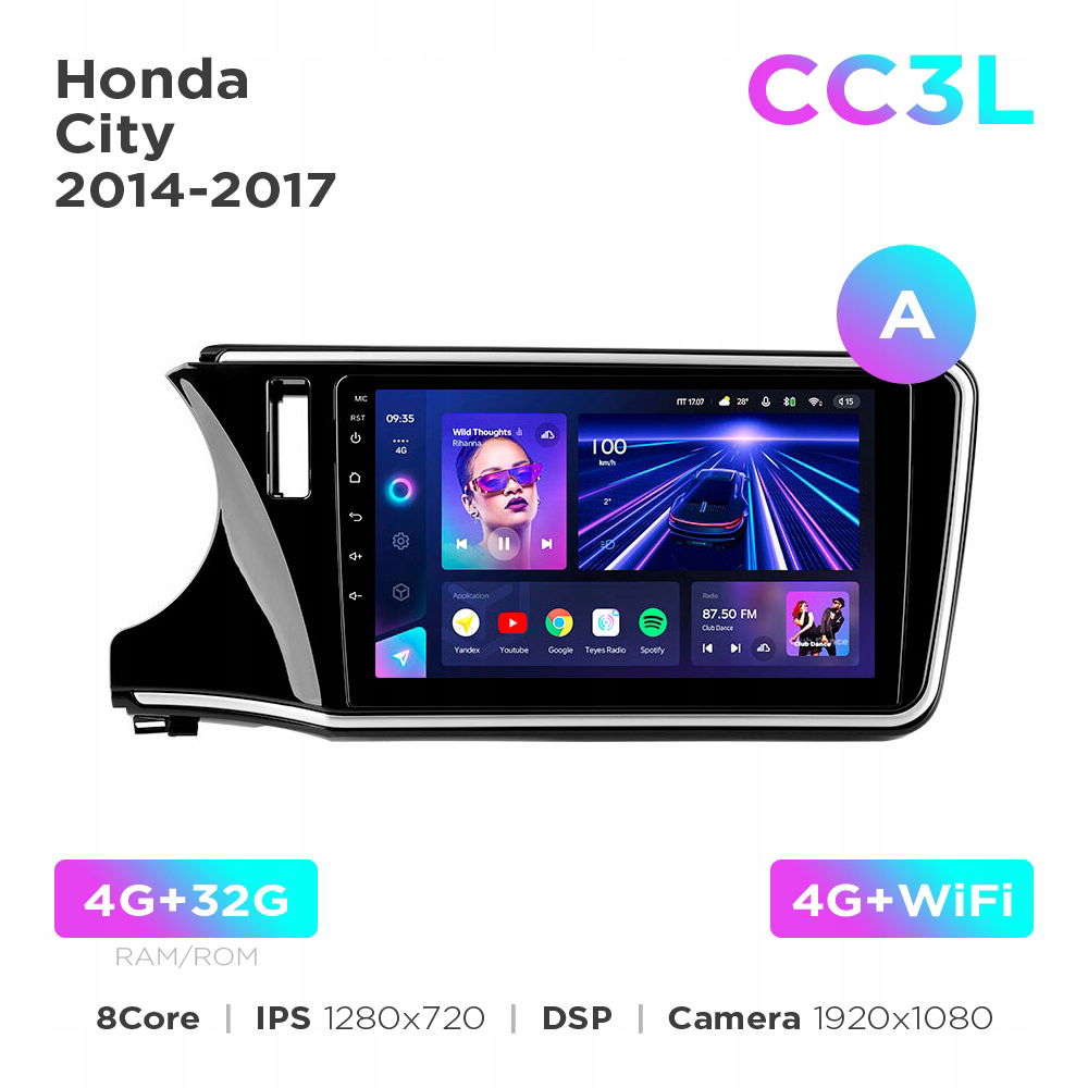 Teyes CC3L 4+32 Gb 10" pre Honda City 2014-2017 (a)