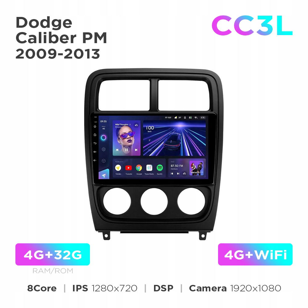 Teyes CC3L 4+32 Gb 9" Dodge Caliber Pm 2009-2013