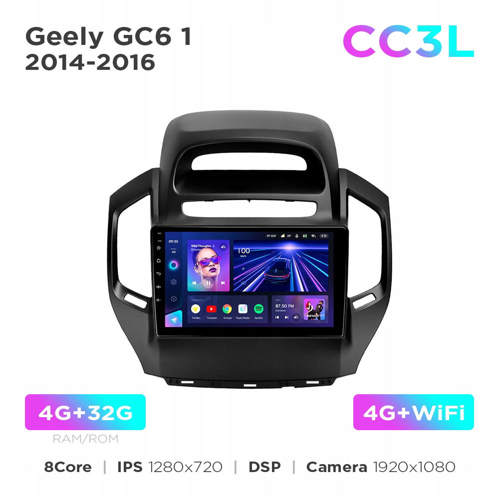 Teyes CC3L 4+32 Gb 9" Geely GC6 1 2014-2016