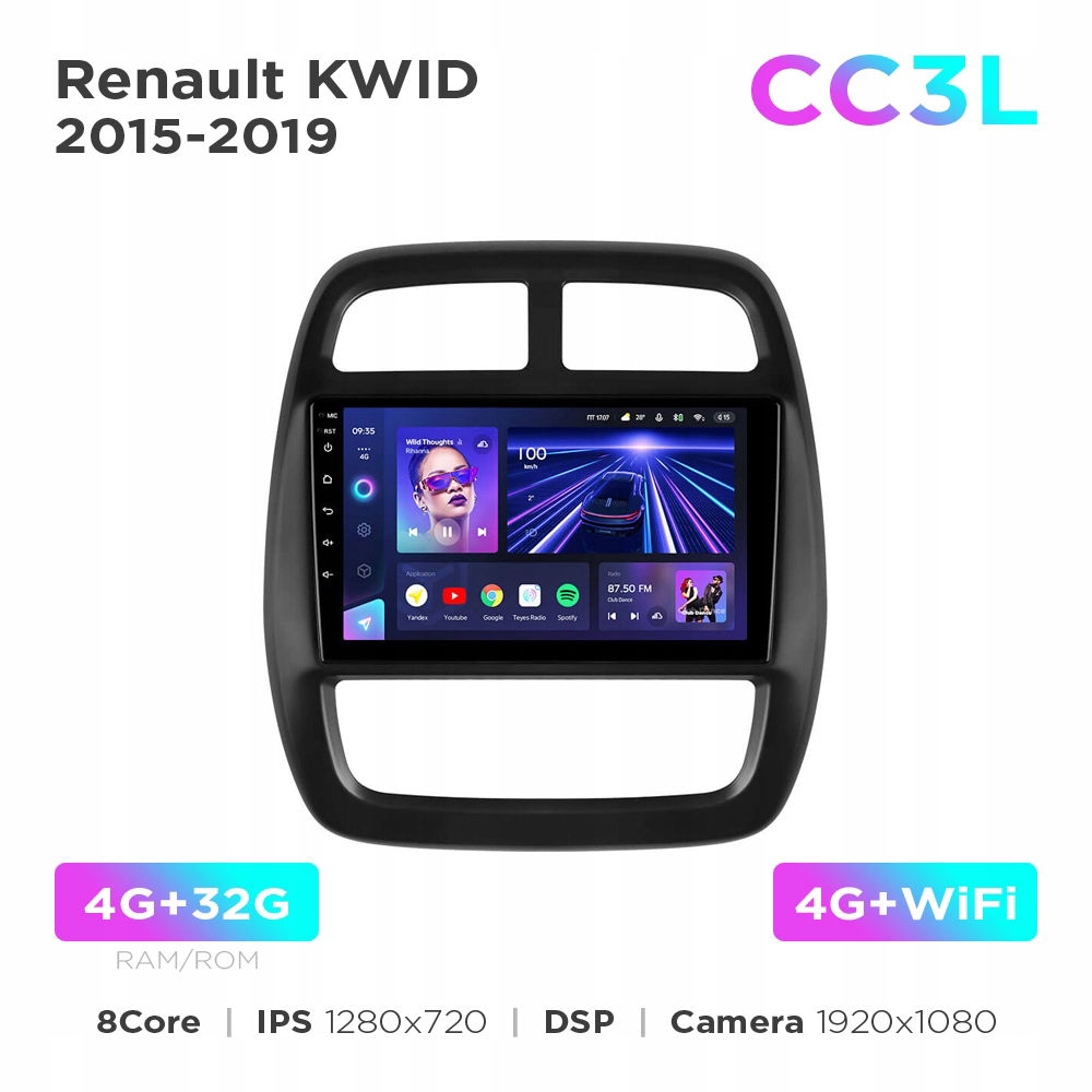 Teyes CC3L 4+32 Gb 9" Renault Kwid 2015-2019
