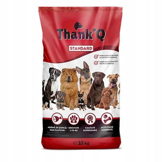 Thank'q Standard chuť šunka krmivo pre psa 10 kg