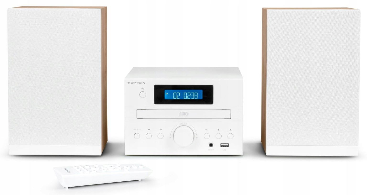 Thomson Mini Cosy Bluetooth Bass Boost CD Rádio Fm 50W Biela