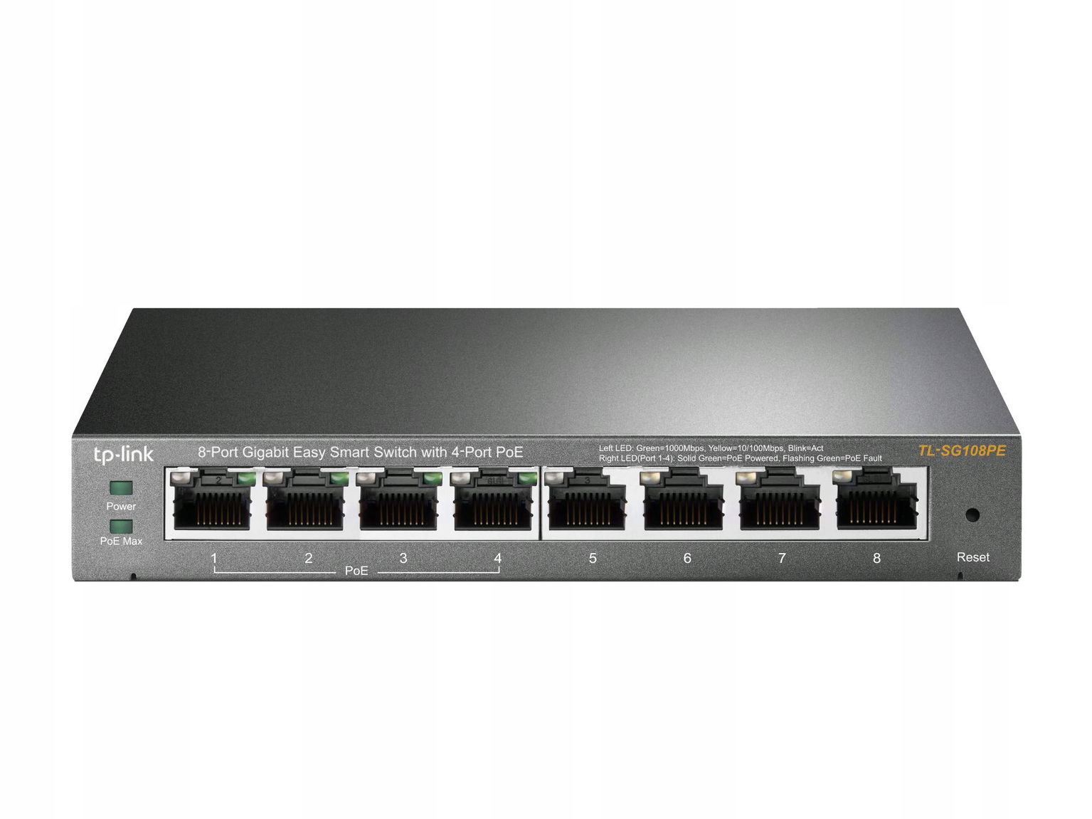 TL-SG108PE switch Smart 8xGE (4xPoE)