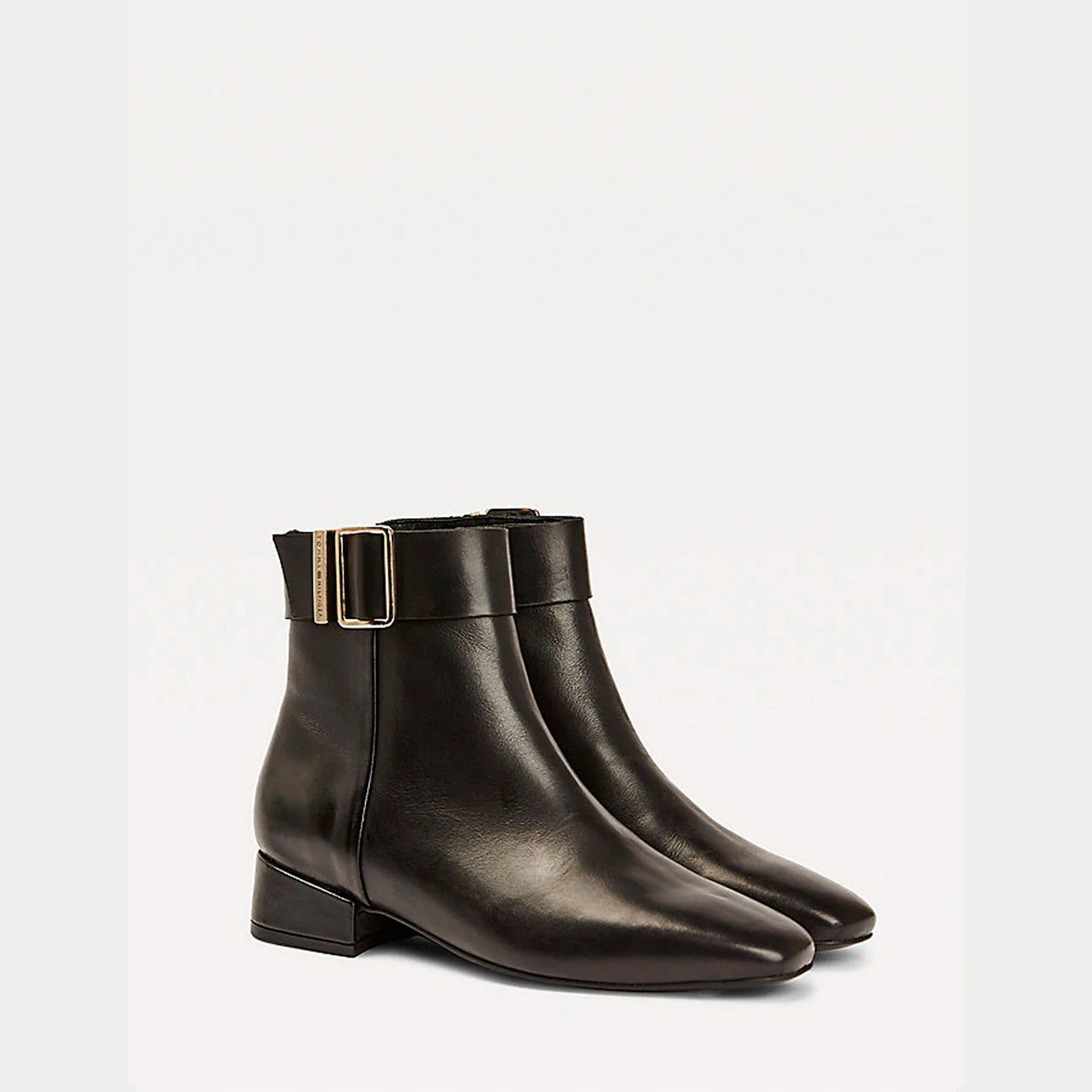 Tommy Hilfiger Čižmy Leather Square Toe MID R 37