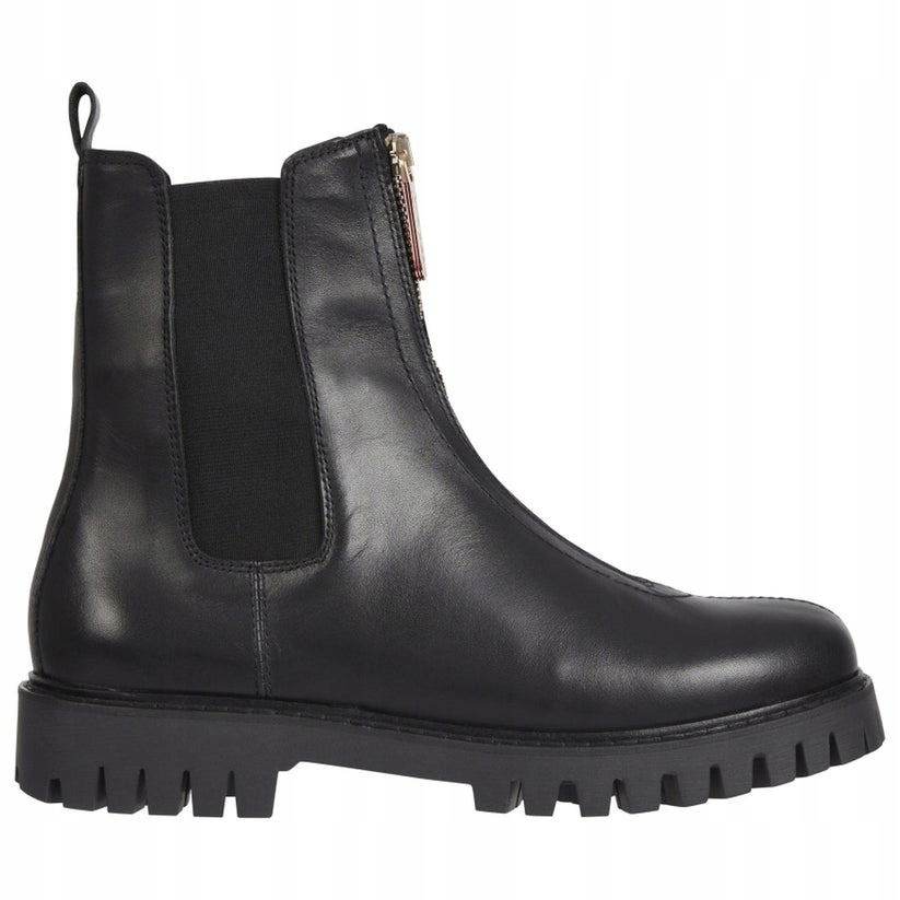 Tommy Hilfiger Čižmy Zip Leather Boot FW0FW06727 R 41