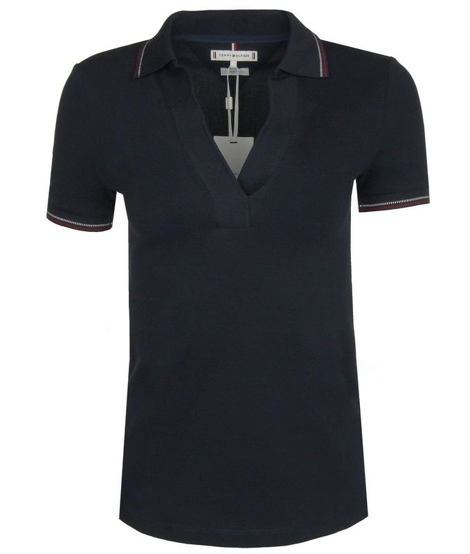 Tommy Hilfiger, dámske polo, Slim, tmavomodré, S