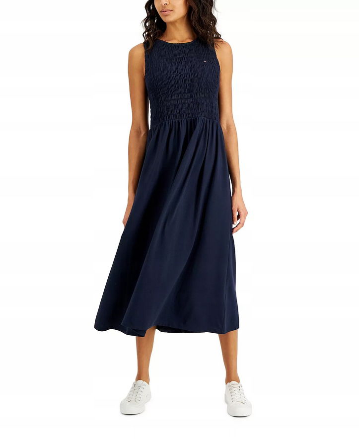 Tommy Hilfiger dámske šaty Smocked modré L