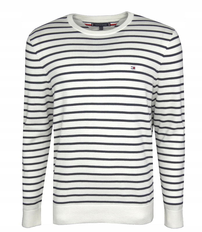 Tommy Hilfiger pánsky sveter, bavlnený, s opaskami, XXL