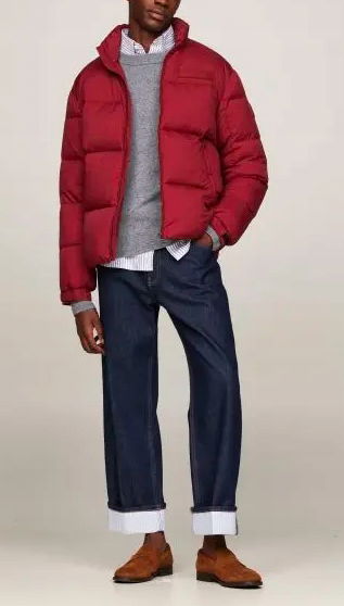 Tommy Hilfiger Páperová bunda pánska New York Puffer veľkosť L