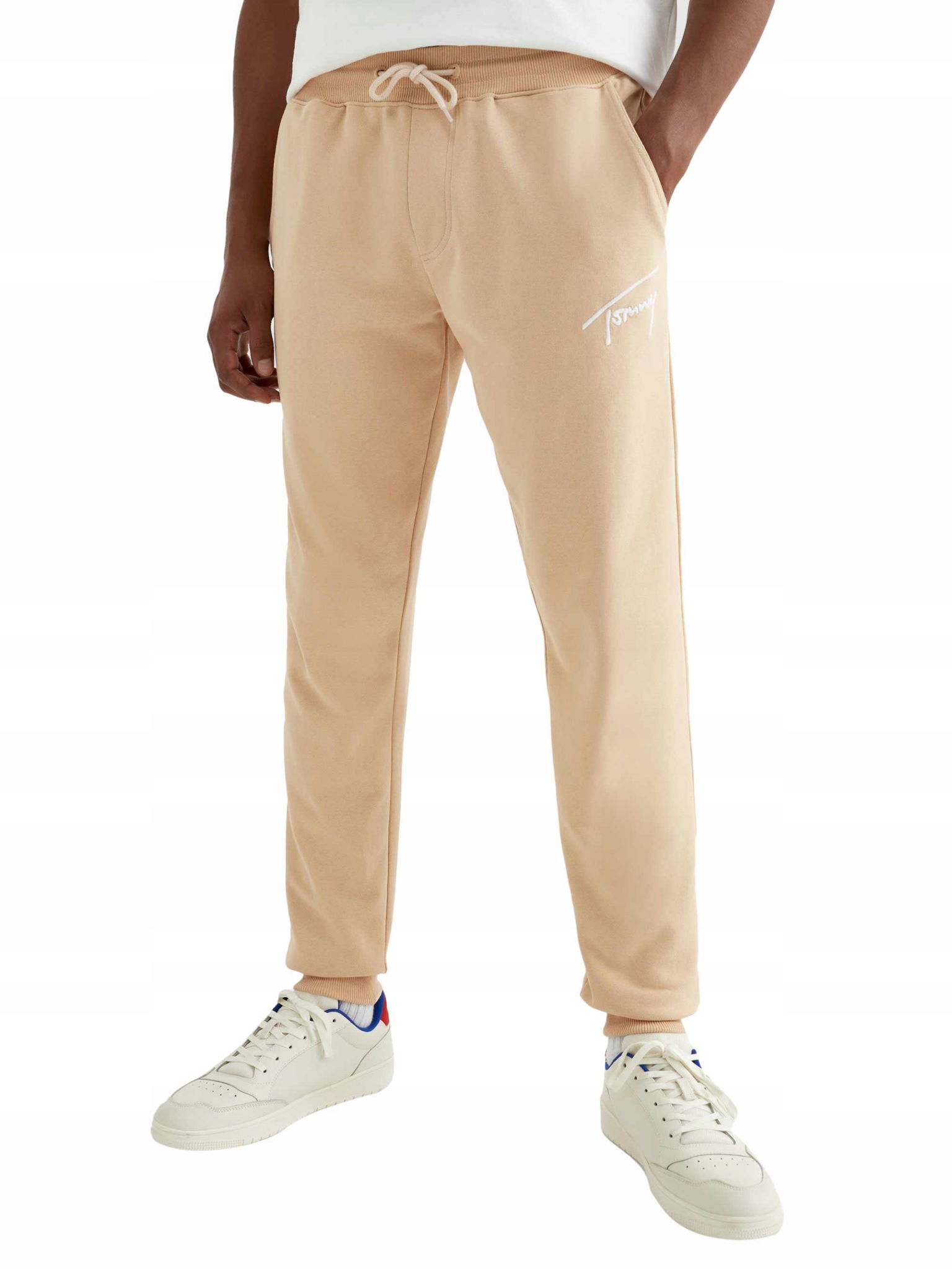 Tommy Hilfiger Pieskové Nohavice Signature veľ. M