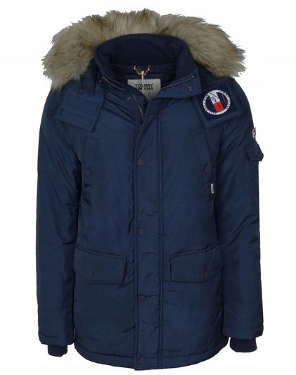 Tommy Jeans bunda pánska, modrá, parka, Xs