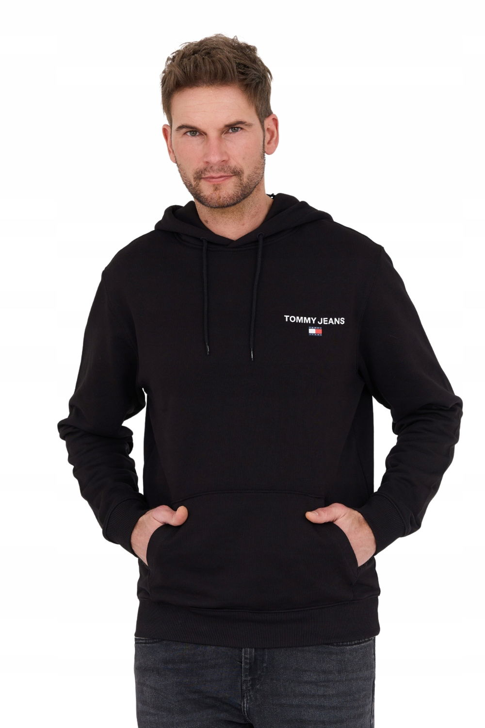 Tommy Jeans Čierna mikina s kapucňou XL