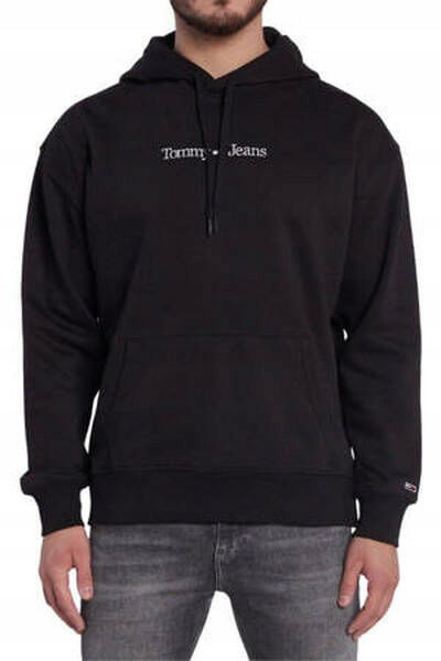 Tommy Jeans čierna pánska mikina, Veľkosť Xs