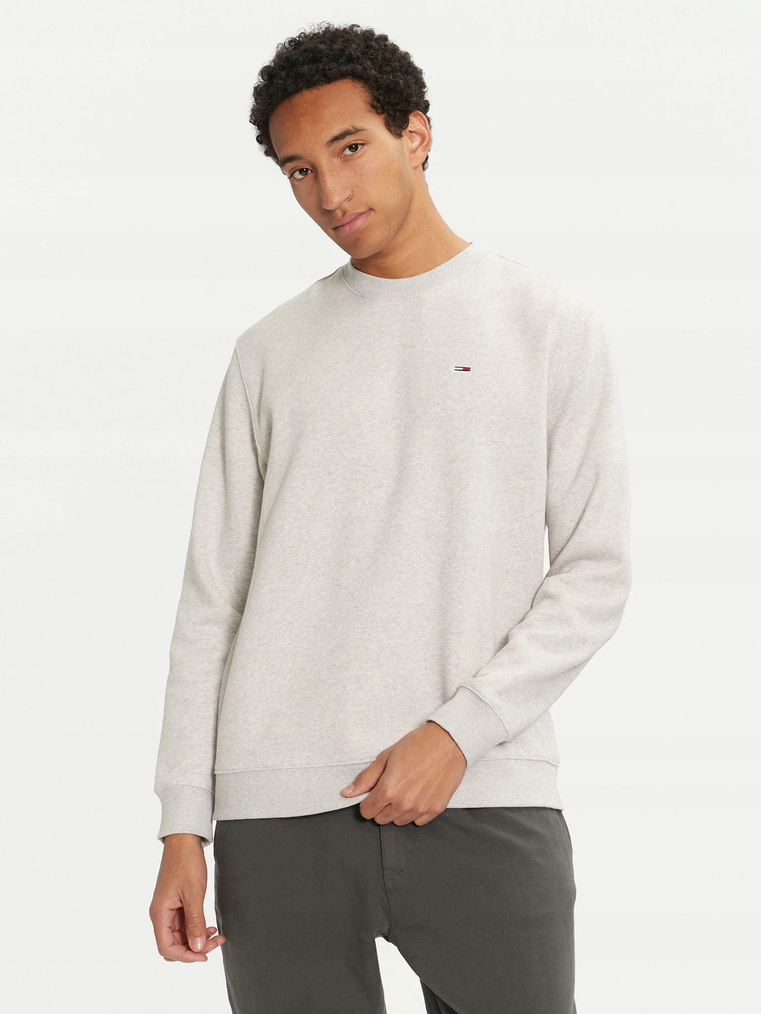 Tommy Jeans Mikina DM0DM20741 Šedá Regular Fit M