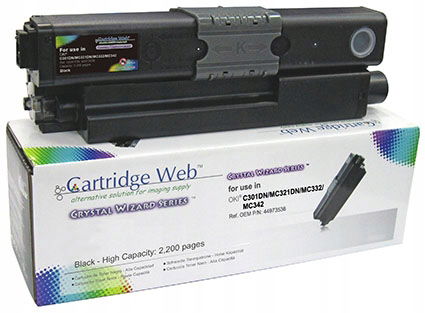 Toner Cartridge Web Black Oki C301 náhrada 44973536 Cartridge Web