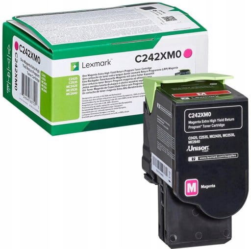 Toner Lexmark C242XM0 červený (magenta)