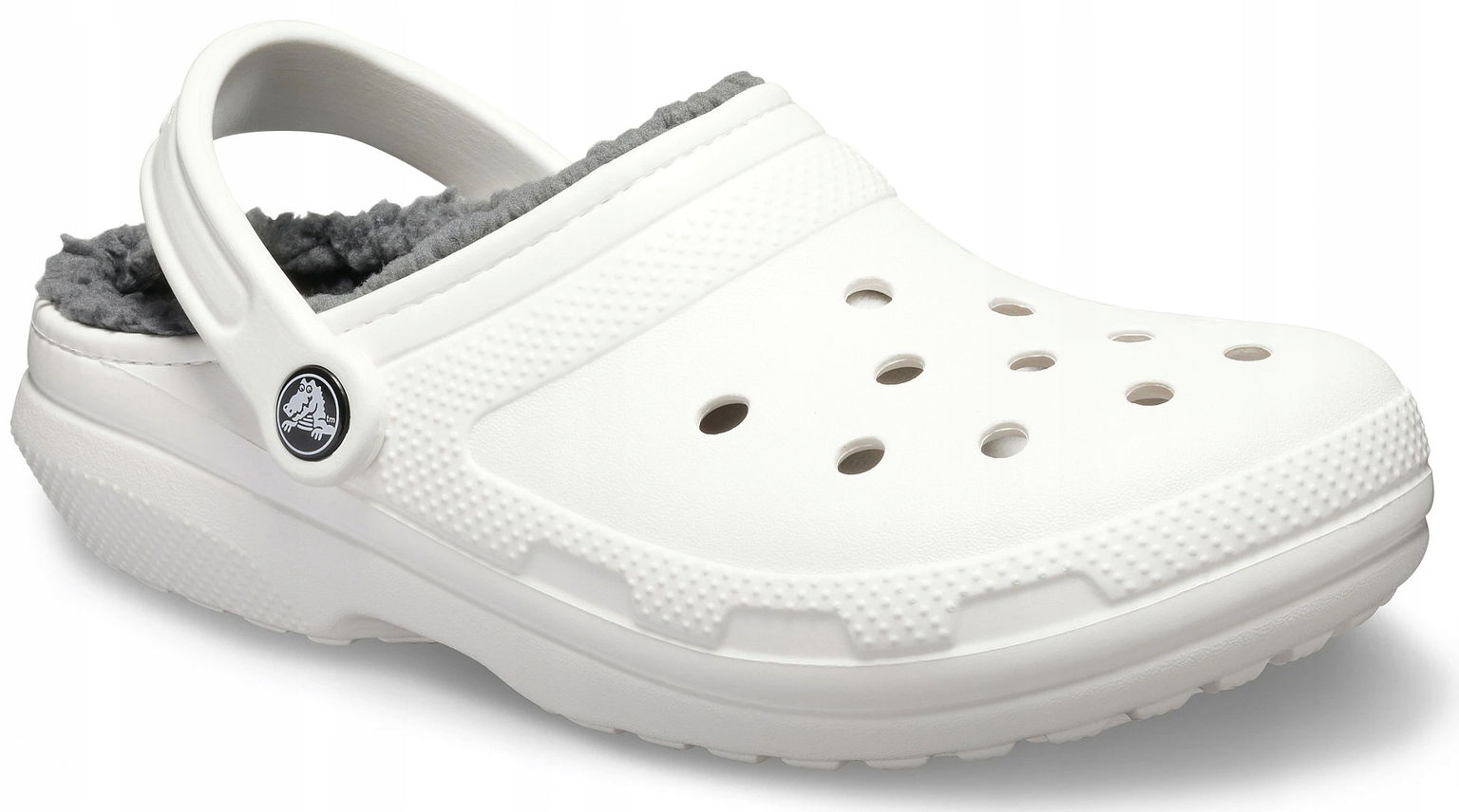 Topánky Crocs Classic Lined Clog biele/sivé