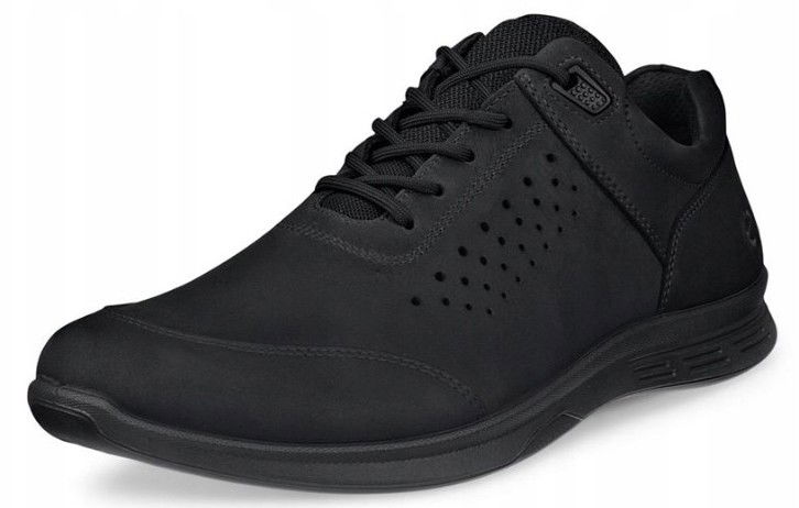 Topánky Ecco Exceed M 870104-02001 kožené, ľahké, čierne
