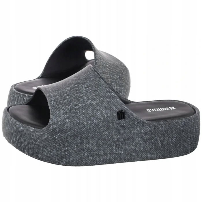 Topánky na leto Klapky na platforme Melissa Free Platform Slide Denim Ad