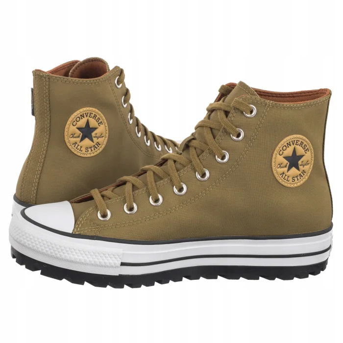 Topánky Pánske vysoké tenisky Converse Ctas City Trek A05582C Olivové