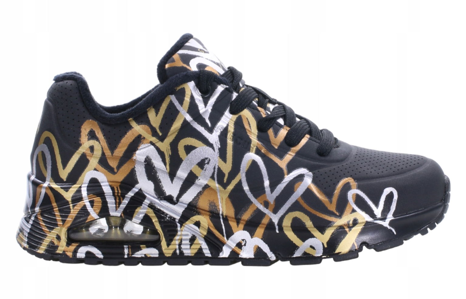 Topánky Skechers Uno-metallic Love 155523-BKGD