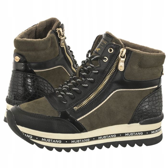 Topánky Tenisky Mustang Zelené 1376-504-770 Khaki