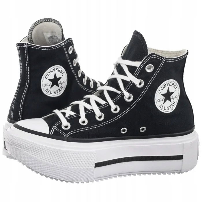 Topánky Tenisky na platforme Converse Lift Double Stack A12975C čierne