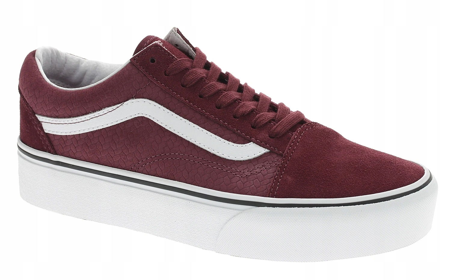 topánky Vans Old Skool Platform Suede Emboss/Port