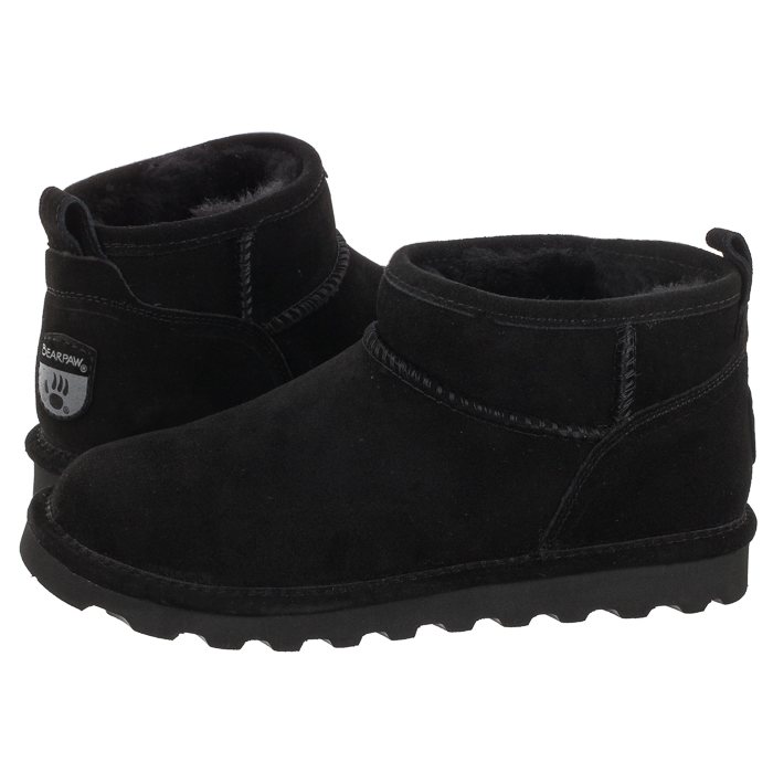 Topánky Zimné čižmy Dámska obuv Bearpaw Shorty Black II 2860W Čierna