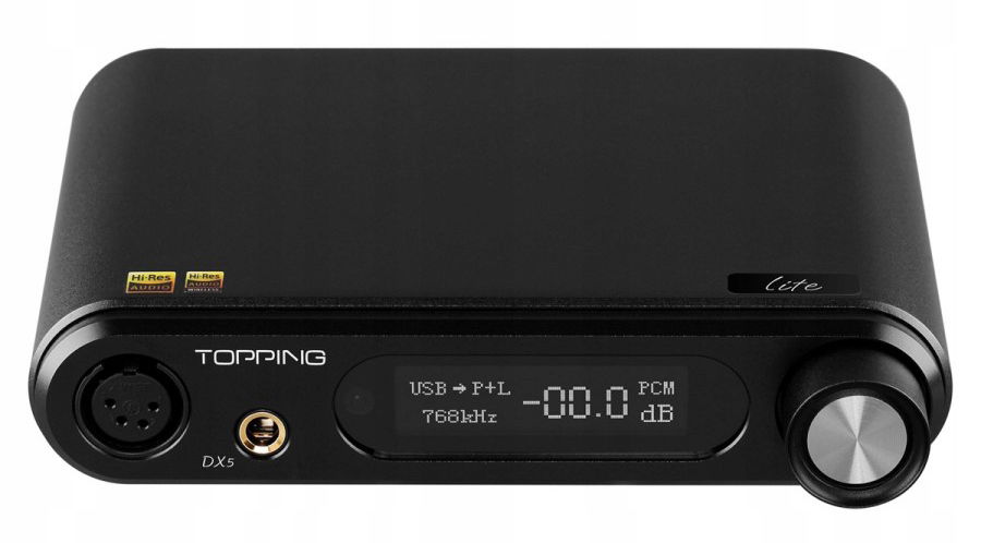 Topping DX5 Lite (Čierny) Dac/amp 2x ES9068AS Bluetooth DSD512
