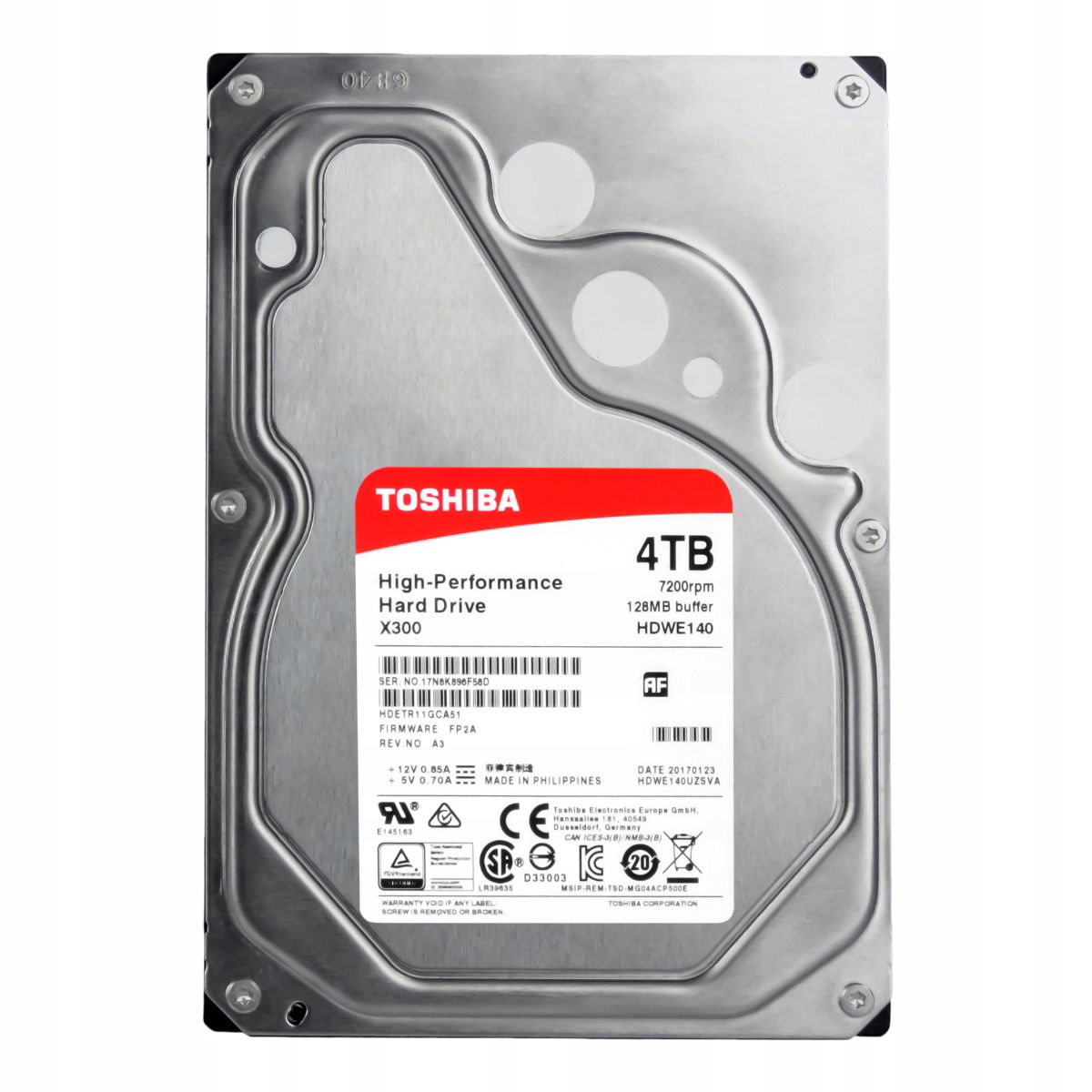 Toshiba X300 4TB 7.2K 128MB Sata III 3.5'' HDDETR11GCA51