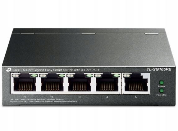 Tp-link Prepínač SG105PE Switch Smart 5xGb (4xPoE+)