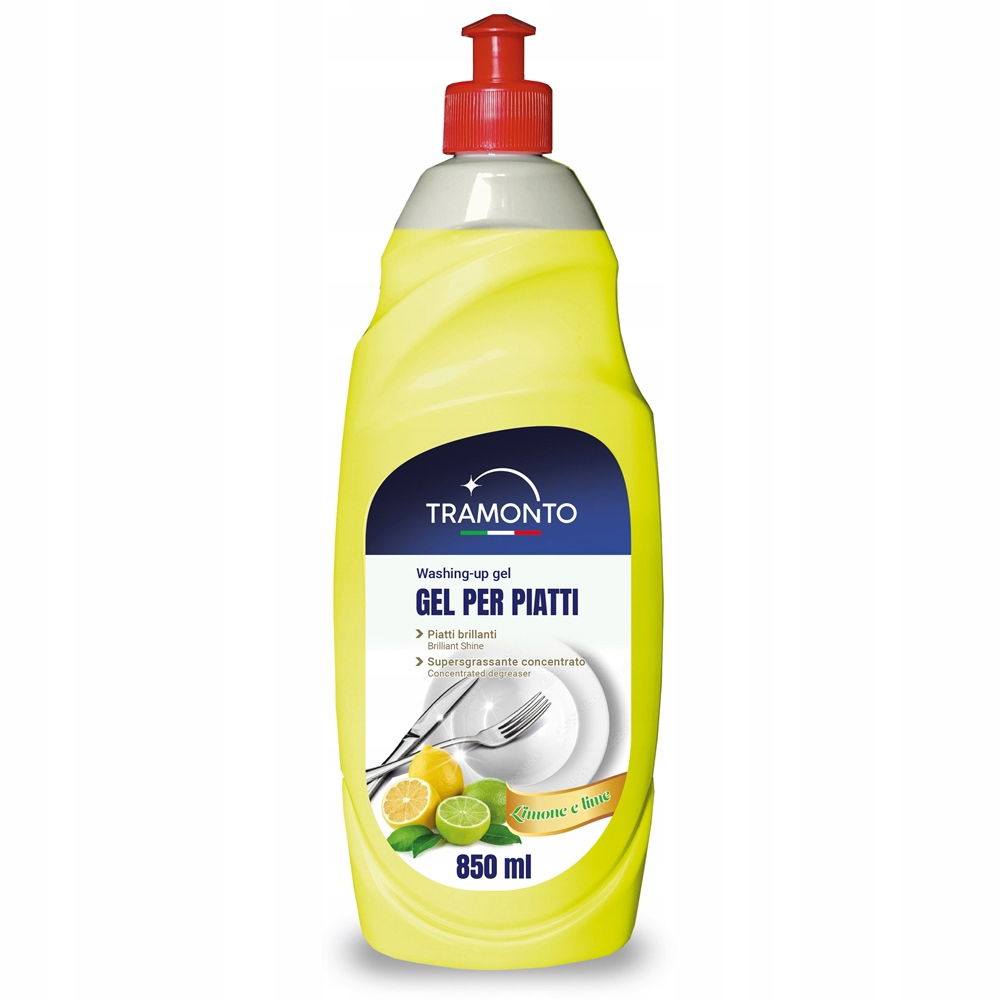 Tramonto Kvapalina Na Umývanie Riadu Citrón s limetkou 850 ml Citrónový koncentrát