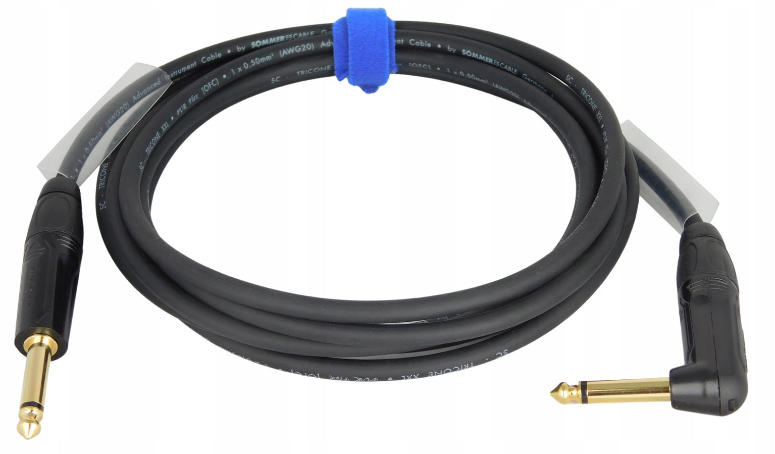 Tricone XXL Gitarový Uhlový Jack 6,3 Roxtone 50m