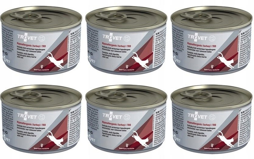 Trovet Cat Trd Turkey Hypoallergenic 6 plechoviek 200 g