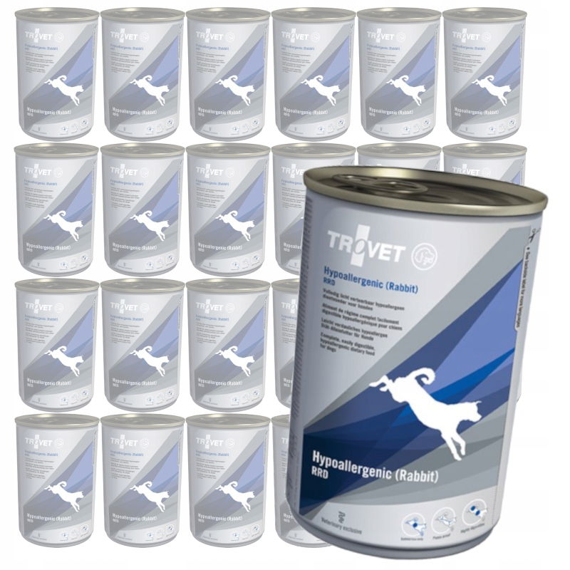 Trovet Hypoallergenic Rrd Rabbit 24x400g Vlhké Krmivo Pre Psov s králikom