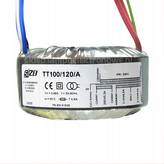 TT100/120/A Toroidný sieťový transformátor Sizei Audio verzia
