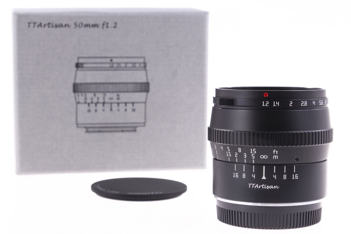TTArtisan 50 mm F1.2 Canon Eos-m čierny
