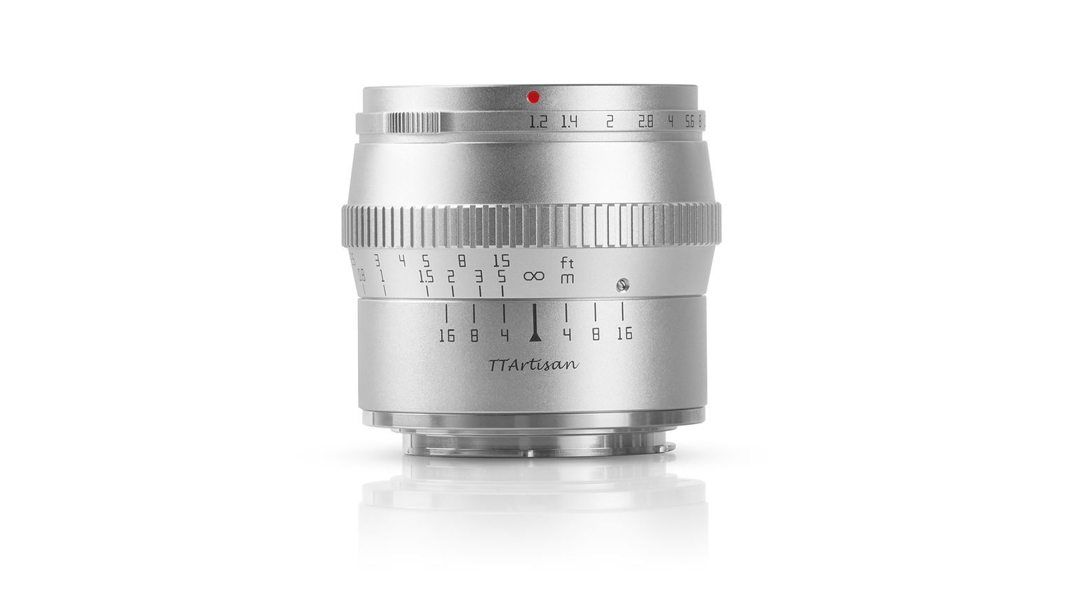 TTArtisan 50 mm F1.2 Sony E-mount strieborný