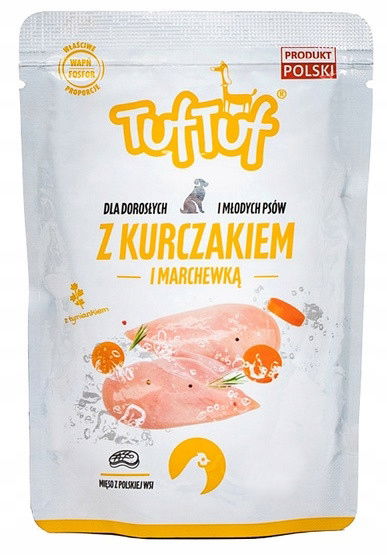 Tuf Tuf Kuracie Mäso s mrkvou pre psa, vrecúško 500 g