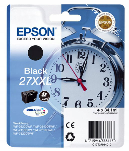 Tusz Epson 27XXL čierny C13T27914010