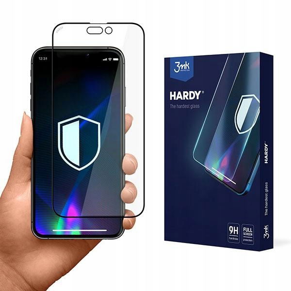 Tvrdené sklo 3MK Hardy Apple iPhone iPhone 14 Plus 15 Plus čierna/blac