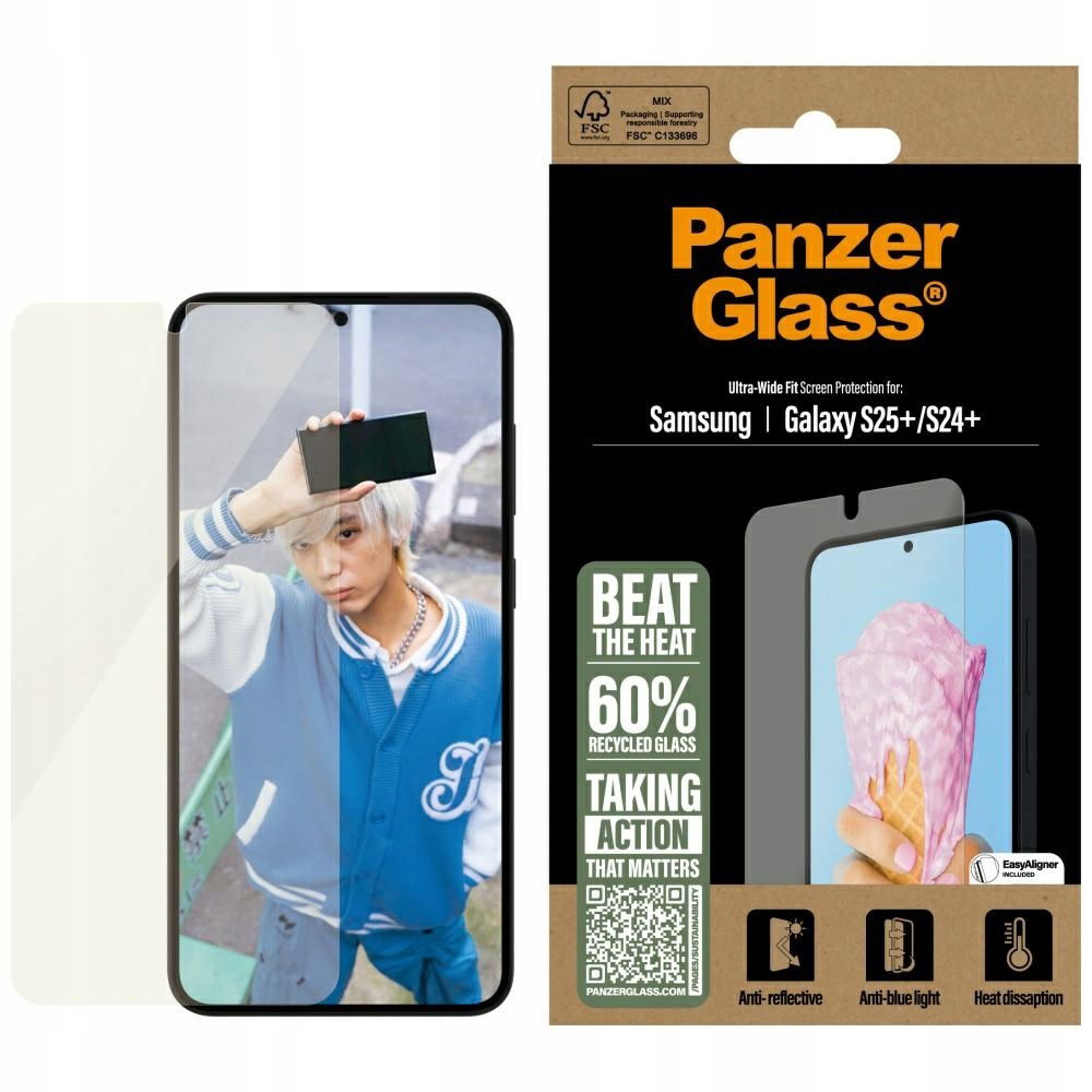 Tvrdené sklo PanzerGlass All-in-One Ultra-Wide Fit pre Samsung Galaxy